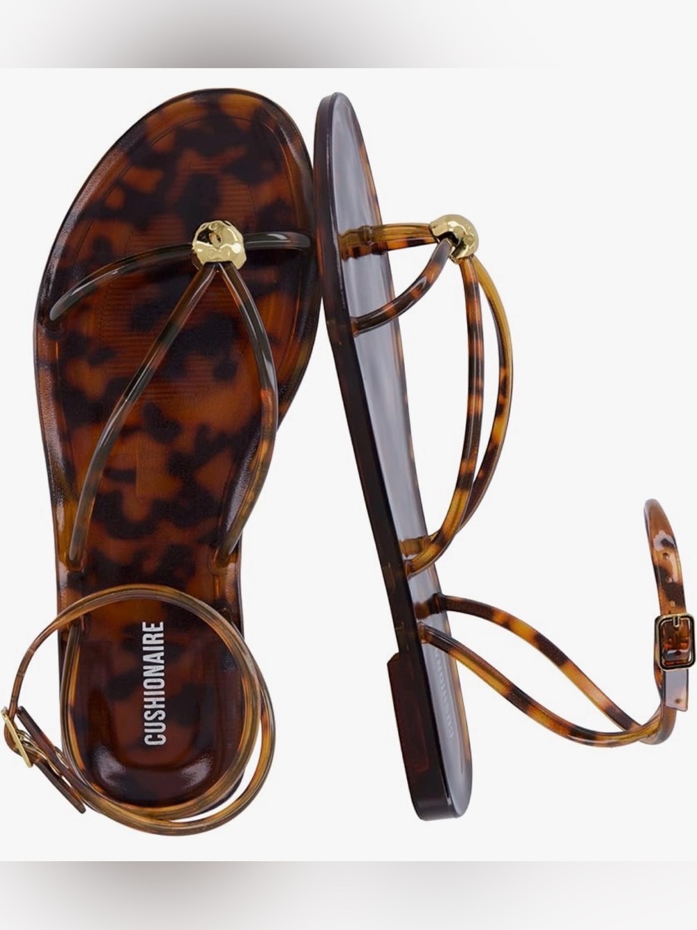 NEW Cushionaire Tortoise Jelly Sandals Size 7